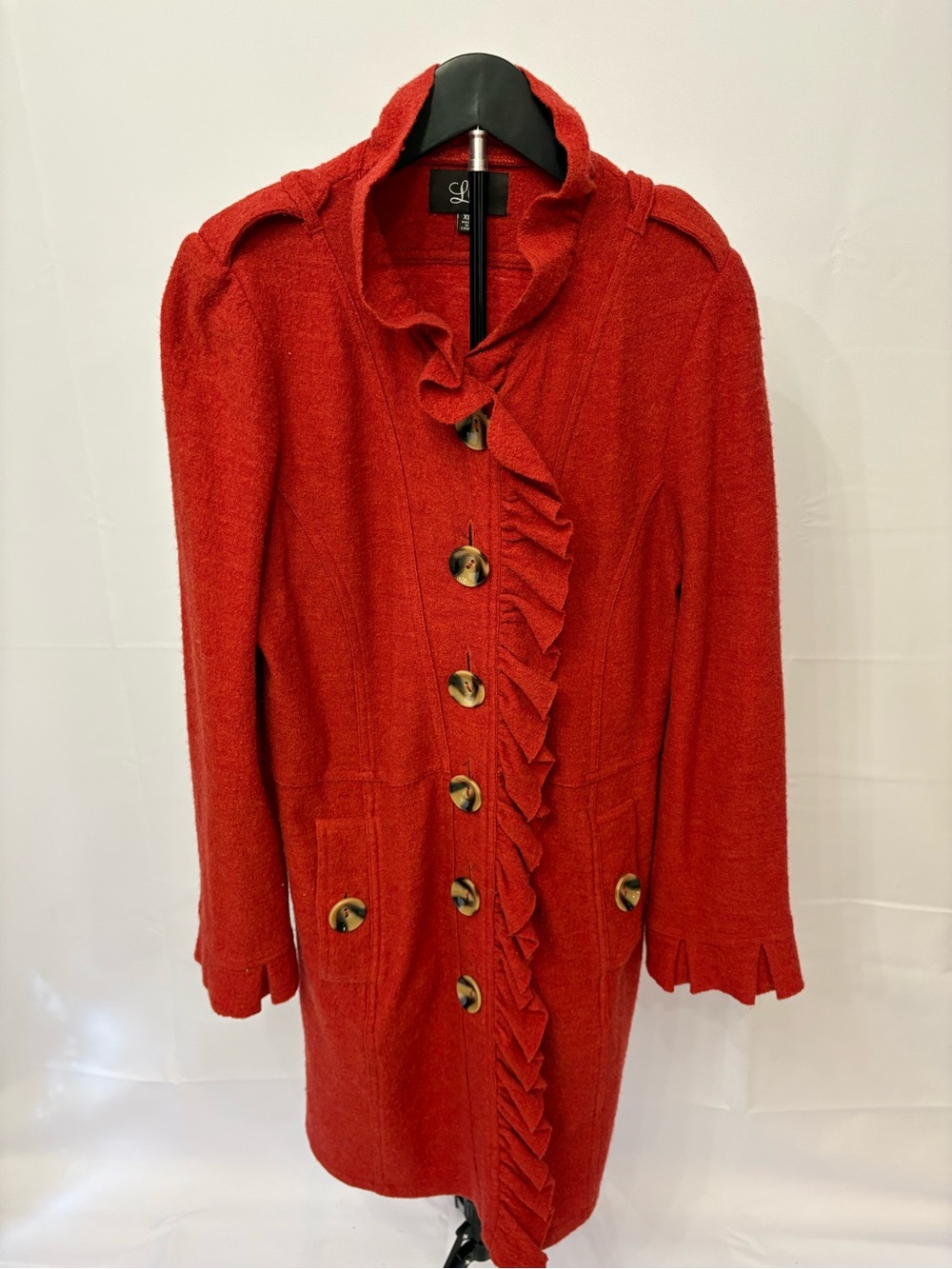 Luii Vibrant Red Plush Jacket